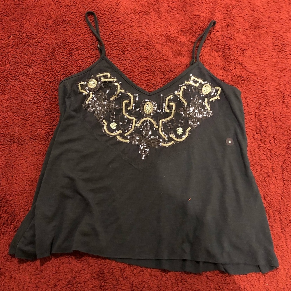 Navy Sequin Tank